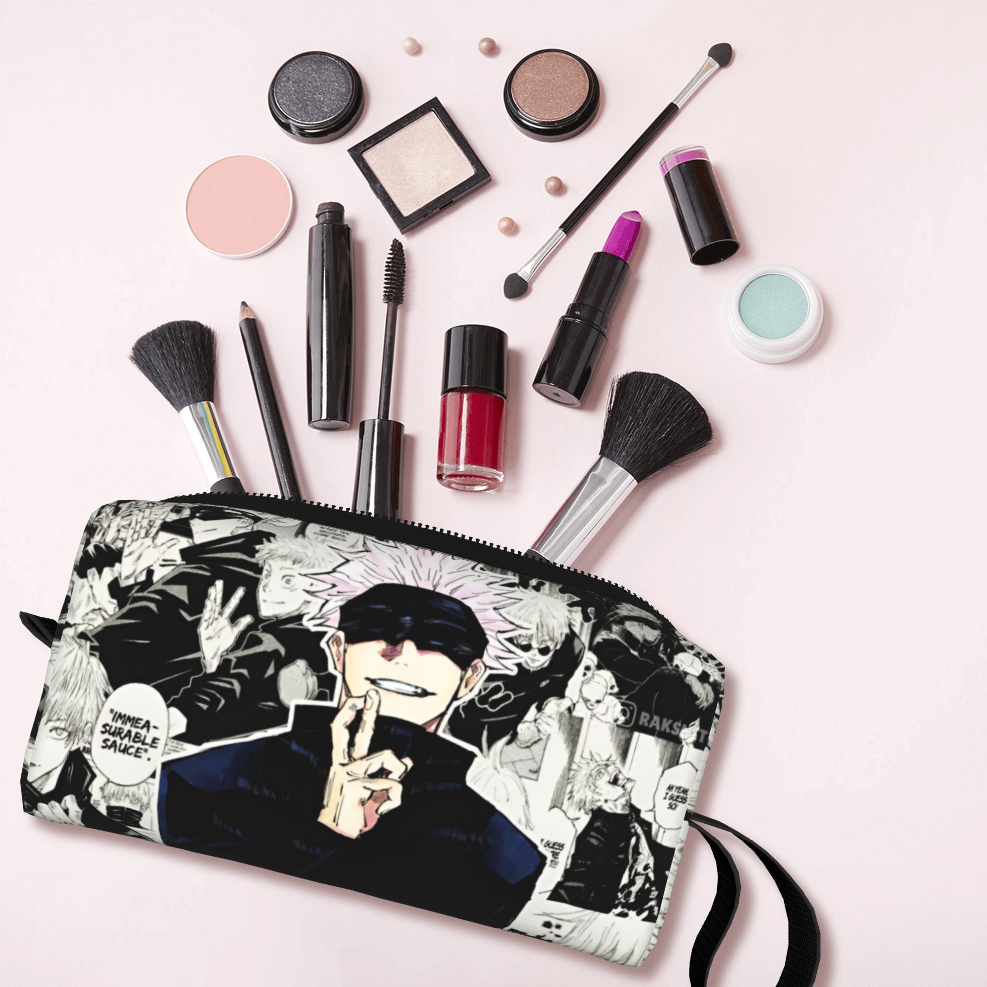 J Beauty Makeup - J-Jujutsus K-Kaisens Travel Cosmetic Bag for