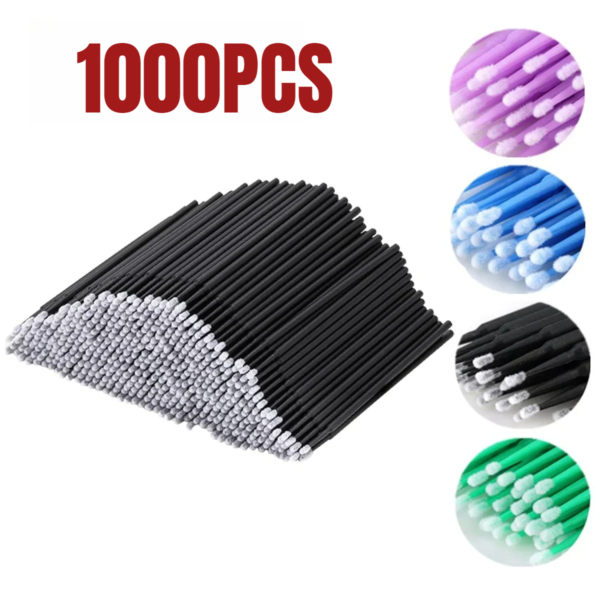 Beauty Of Makeup - 1000/500PCS Eyelash Cleaning Brush Highly Colorful