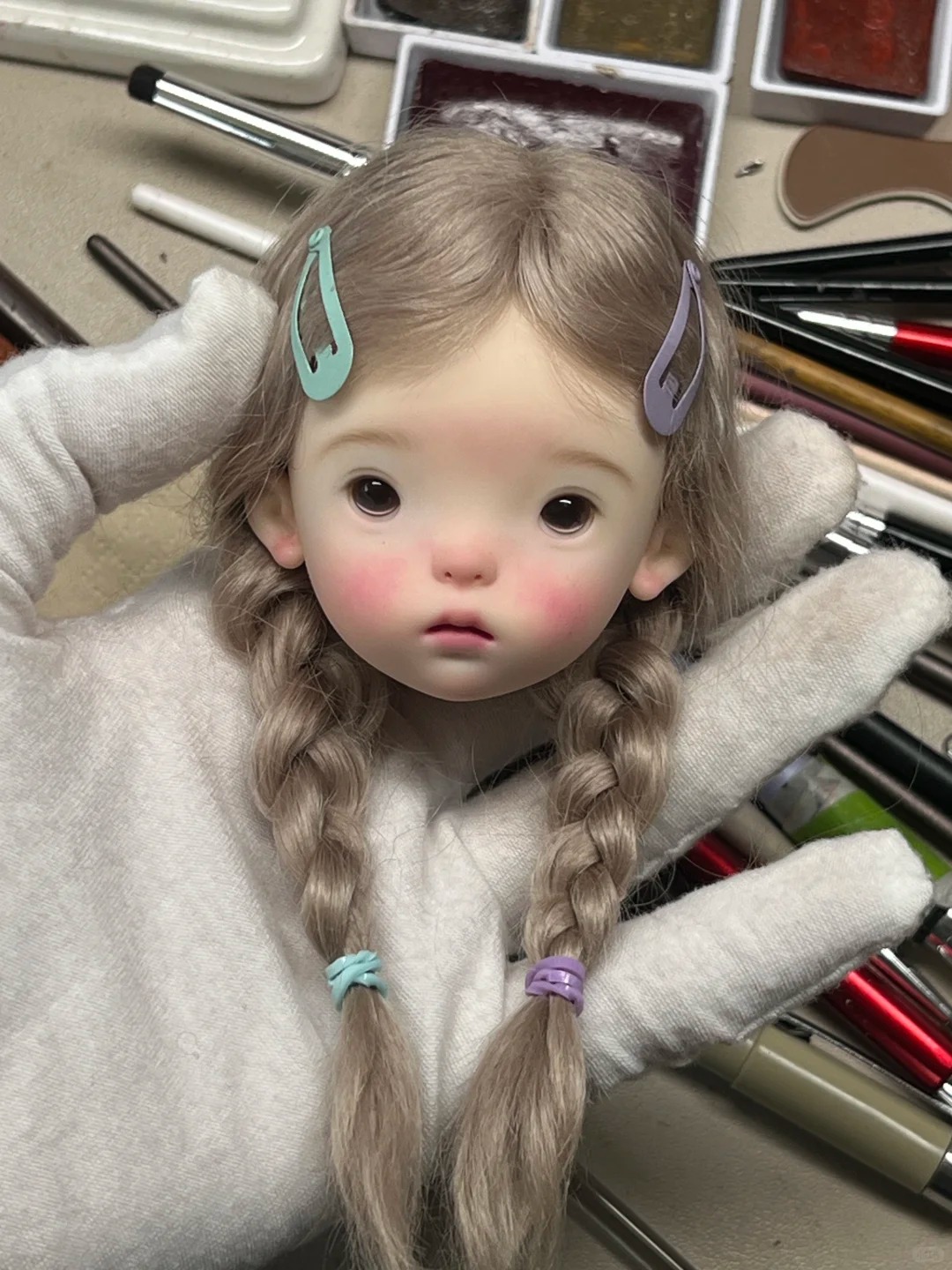 Beauty Makeup Girl - SD BJD Doll 1/6 Landoudou Head