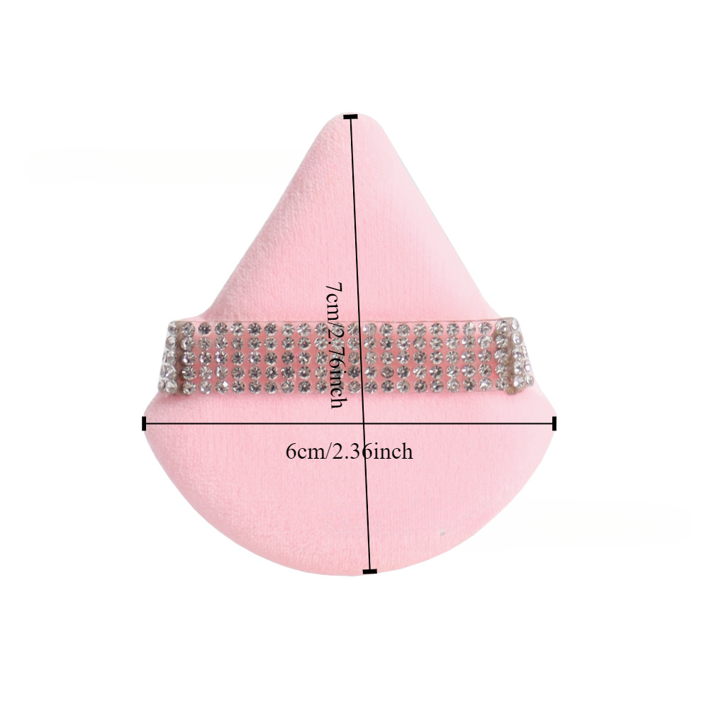 3Pcs Pink Triangle Powder Puff - огляд і ціна Beauty Gems Makeup