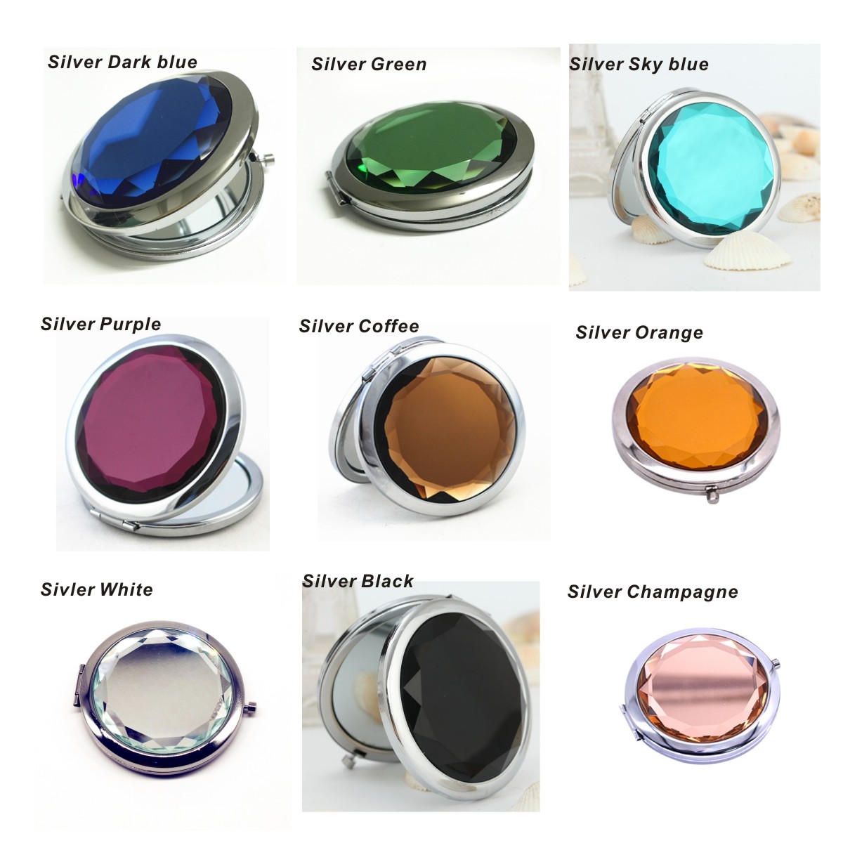 1Pc Luxury Crystal Makeup Mirr - огляд і ціна Beauty Gems Makeup