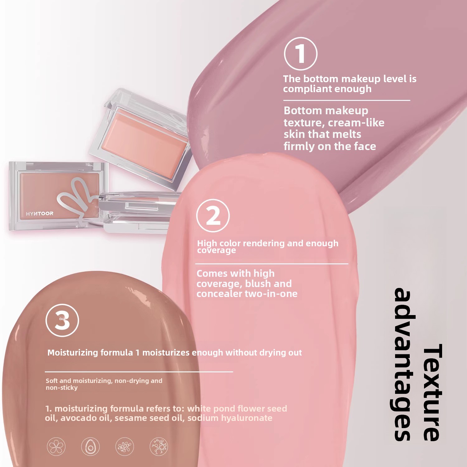 HYNTOOR Base Makeup Blush Crea - огляд і ціна J Beauty Makeup