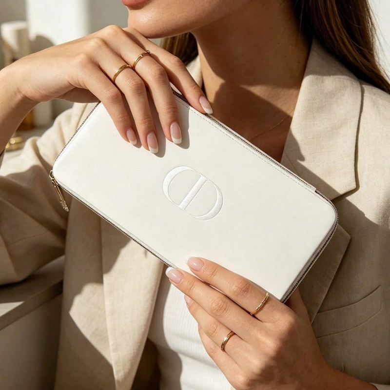 Dior’s Bag White Cosmetic Bag  - огляд і ціна Beauty Makeup Dior
