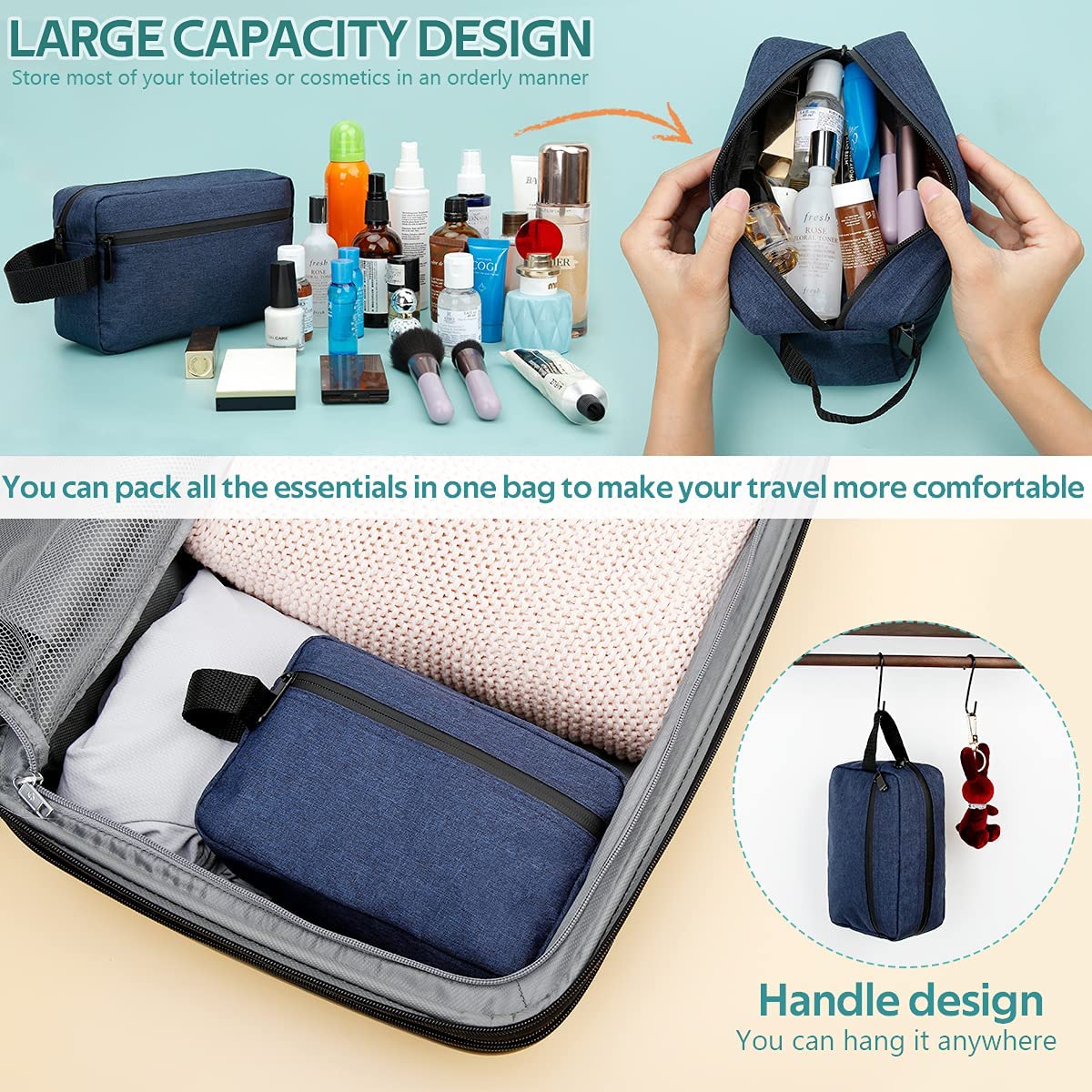 Travel Mens Toiletry Bag Women - огляд і ціна Makeup Beauty Necessaire